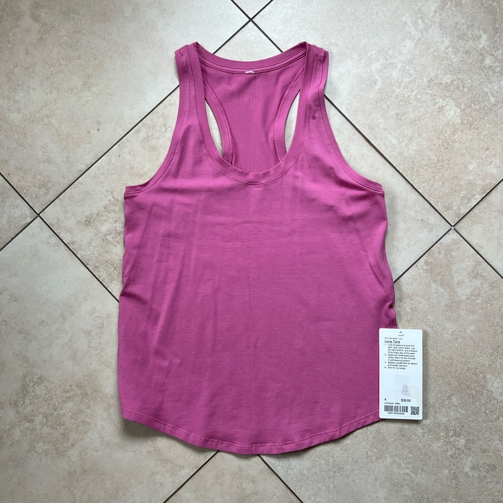 Lululemon Love Tank in Pink Blossom Size 4